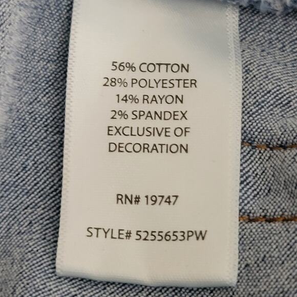 The Frontier Women Jeans Jeggings Size Large Embroidery on Pockets 5 Pockets - Picture 13 of 13